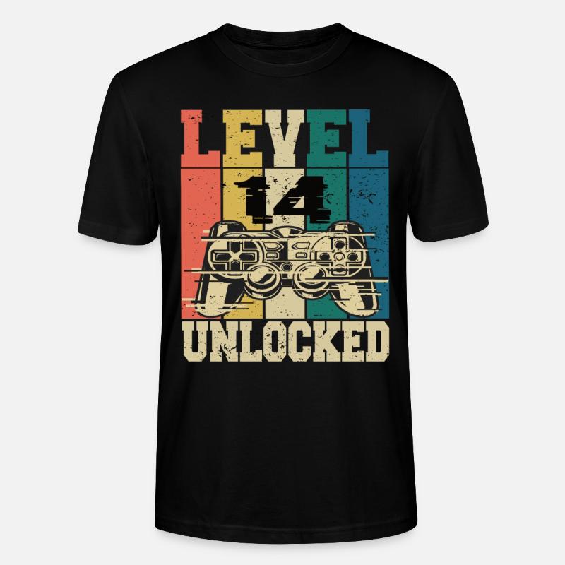 Level 14 Freigeschaltet - Stanley/Stella Unisex Bio-T-Shirt CRAFTER - Schwarz