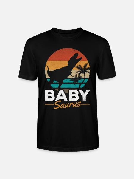 BabySaurus Rex Dinosaure Bébé Dino - T-shirt bio CRAFTER Stanley Stella Unisexe - noir