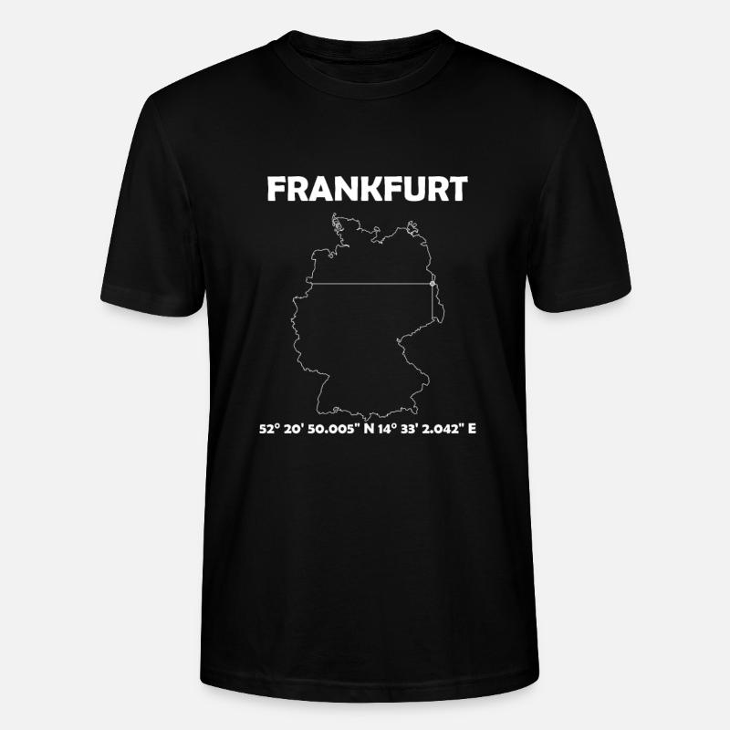 Frankfurt (Oder) Map - Stanley/Stella CRAFTER Unisex Organic T-Shirt - black