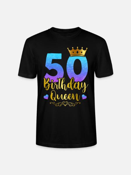 Damer Födelsedagsdrottningen 50-årsjubileum 50 år född - Ekologisk T-shirt CRAFTER unisex från Stanley/Stella - svart