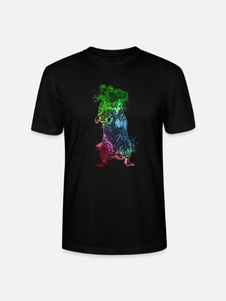 Farbenfroher Degu - Stanley/Stella Unisex Bio-T-Shirt CRAFTER - Schwarz