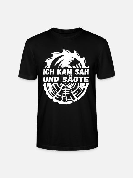 Ich kam sah und sägte - Stanley/Stella Unisex Bio-T-Shirt CRAFTER - Schwarz