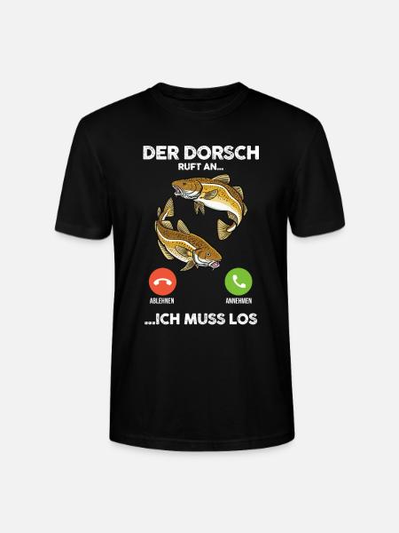 Angeln Angler Dorsch Fischer - Stanley/Stella Unisex Bio-T-Shirt CRAFTER - Schwarz