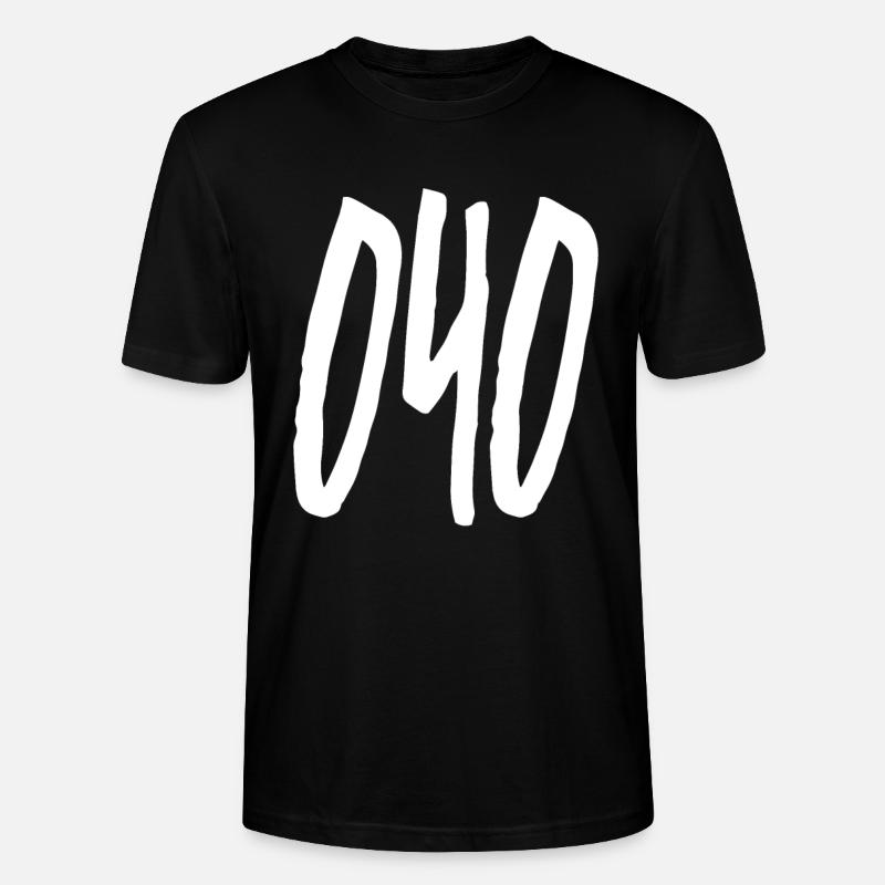 040 Hamburg area code - Stanley/Stella CRAFTER Unisex Organic T-Shirt - black
