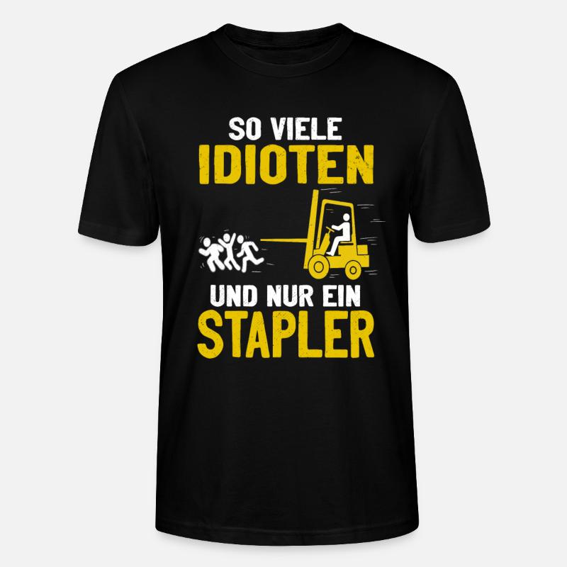 Staplerfahrer Lagerist Gabelstaplerfahrer - Stanley/Stella Unisex Bio-T-Shirt CRAFTER - Schwarz