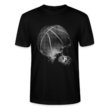 Basketball Basketball Basketball Hoop Gift Idea - Stanley/Stella CRAFTER Unisex Organic T-Shirt - black - Front - Alina (178cm) & Michal (187cm)