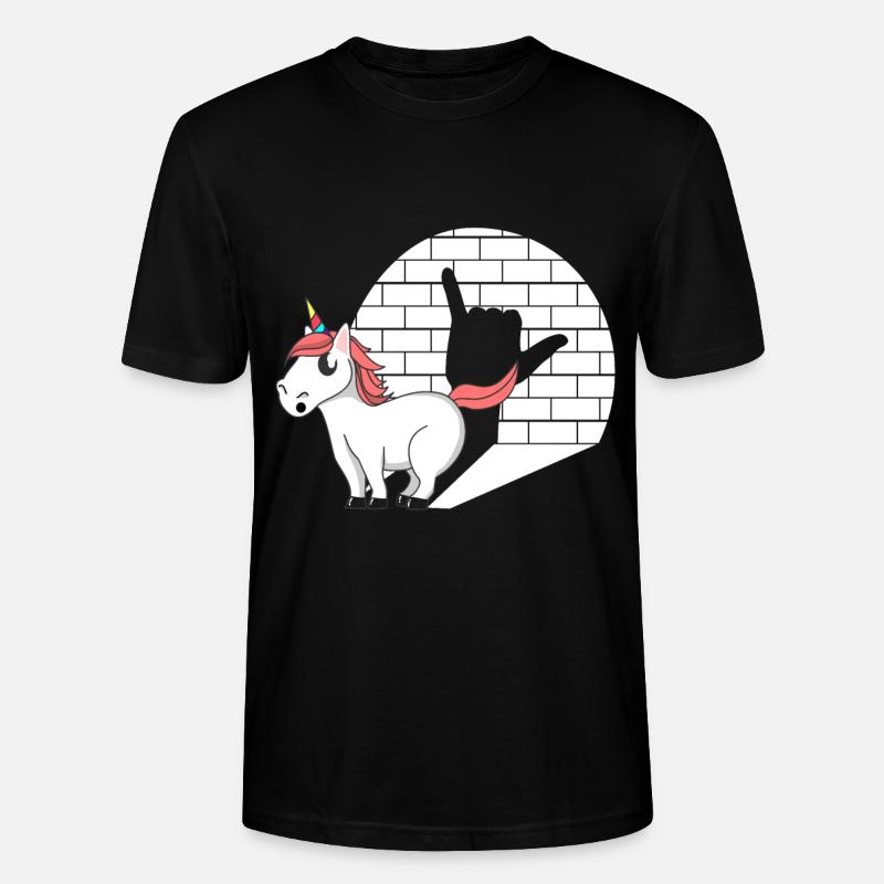 Rock n' Roll Einhorn - Stanley/Stella Unisex Bio-T-Shirt CRAFTER - Schwarz