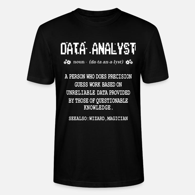 Analyste de données - T-shirt bio CRAFTER Stanley Stella Unisexe - noir