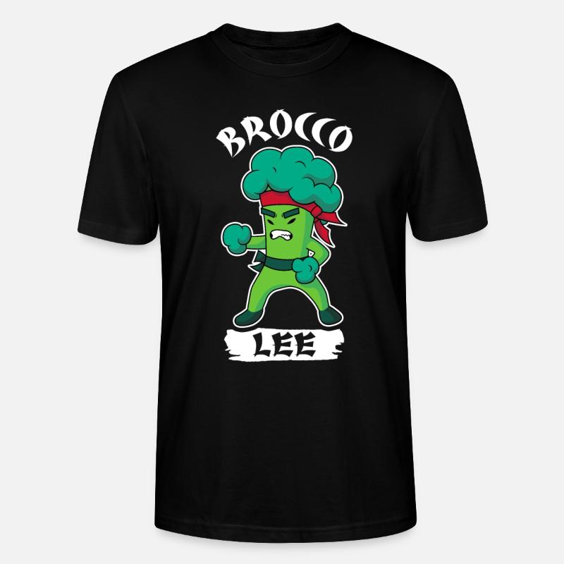 Brocco Lee Broccoli Meme - Stanley/Stella CRAFTER Unisex Organic T-Shirt - black