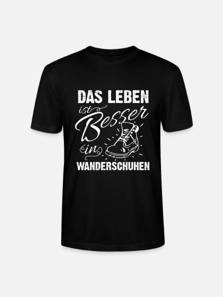 Leben Besser in Wanderschuhen - (W) - Stanley/Stella Unisex Bio-T-Shirt CRAFTER - Schwarz