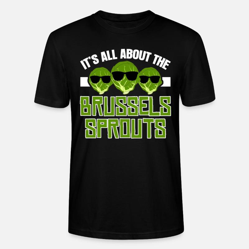 Brussels sprouts vegetables Brussels Sprouts - Stanley/Stella CRAFTER Unisex Organic T-Shirt - black