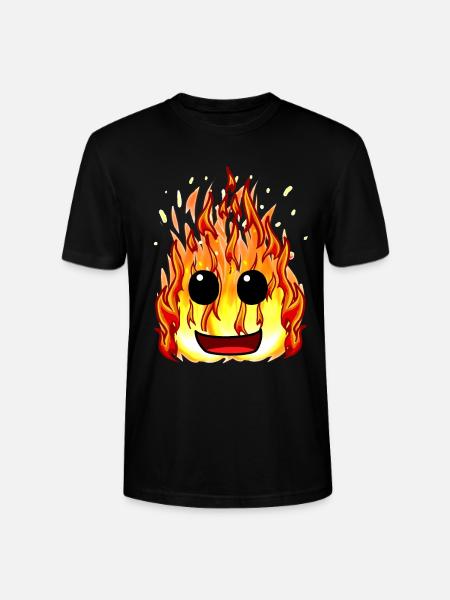 Fire Heat Flames Inferno Face Fire Professions - Stanley/Stella CRAFTER Unisex Organic T-Shirt - black