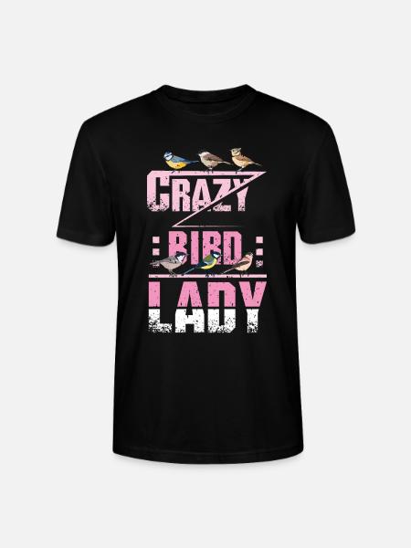 Crazy Bird Lady - Stanley/Stella CRAFTER Unisex Organic T-Shirt - black