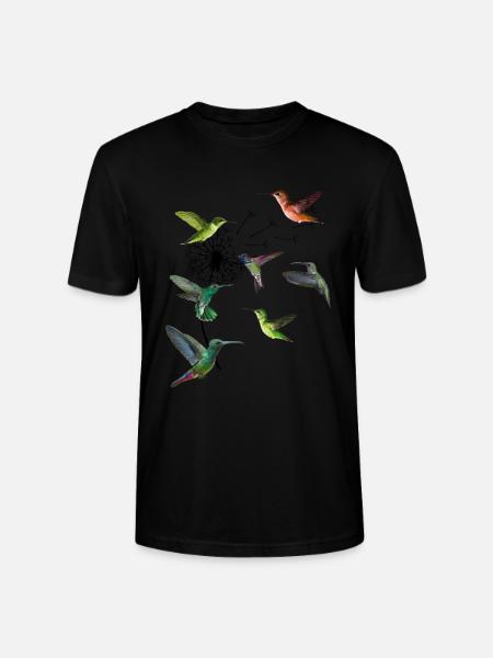 Hummbingbird Dandelion Humminbird Hummingbird - Stanley/Stella CRAFTER Unisex Organic T-Shirt - black