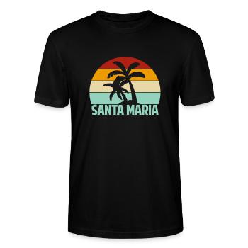 Santa Maria - Stanley/Stella CRAFTER Unisex Organic T-Shirt - black - Front - Alina (178cm) & Michal (187cm)