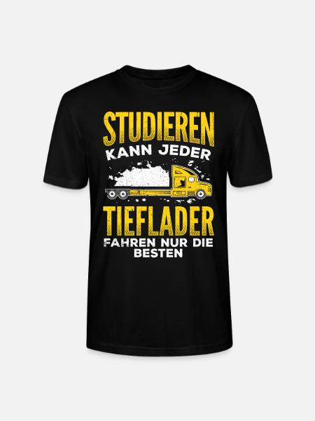 Studieren kann Jeder - Tieflader fahren nur die Be - Stanley/Stella Unisex Bio-T-Shirt CRAFTER - Schwarz
