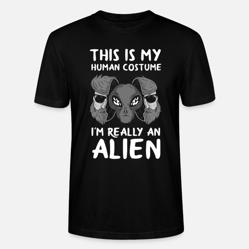 Drôle Alien Ufo Alien Gift - T-shirt bio CRAFTER Stanley Stella Unisexe - noir