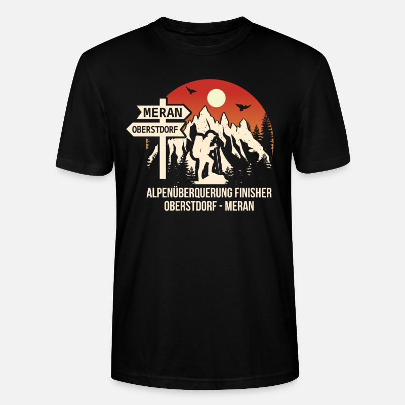 Alpenüberquerung Oberstdorf Meran E5 - Stanley/Stella Unisex Bio-T-Shirt CRAFTER - Schwarz