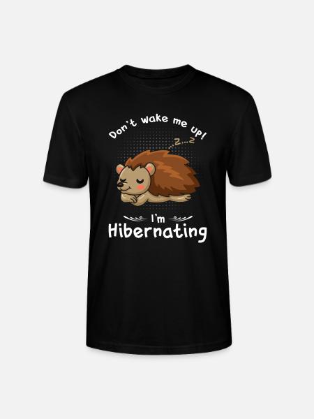 Hibernation Don't Wake Me Hedgehogs - Stanley/Stella CRAFTER Unisex Organic T-Shirt - black