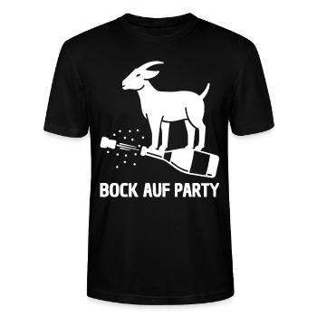 BOCK AUF PARTY! Karneval Fasching Kostüm Party - Stanley/Stella Unisex Bio-T-Shirt CRAFTER - Schwarz - Vorne - Alina (178cm) & Michal (187cm)