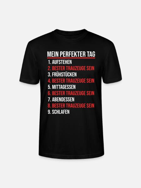 Trauzeuge - Stanley/Stella Unisex Bio-T-Shirt CRAFTER - Schwarz