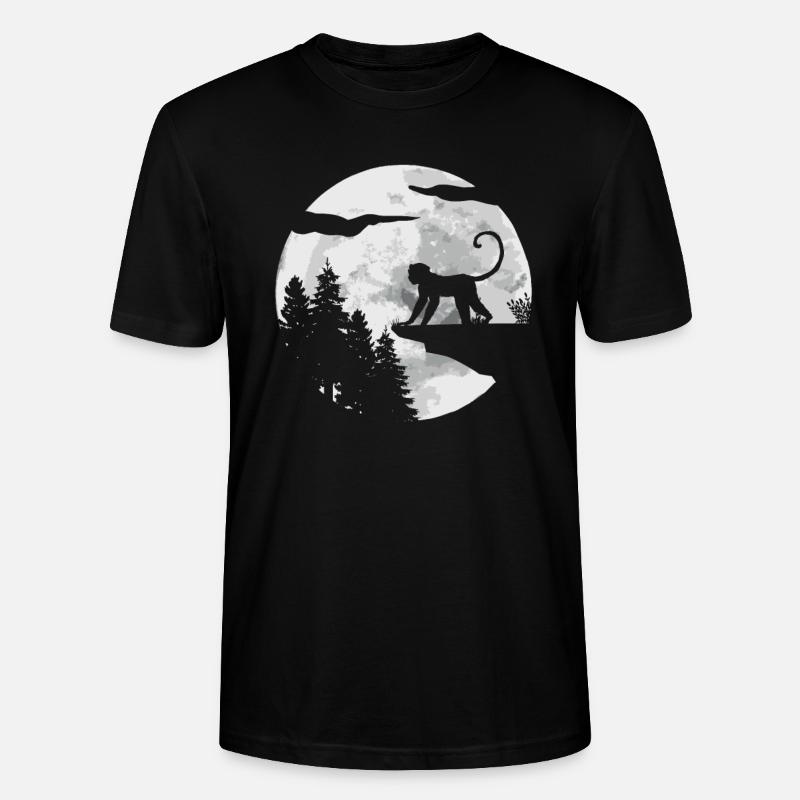 Monkey - Stanley/Stella CRAFTER Unisex Organic T-Shirt - black