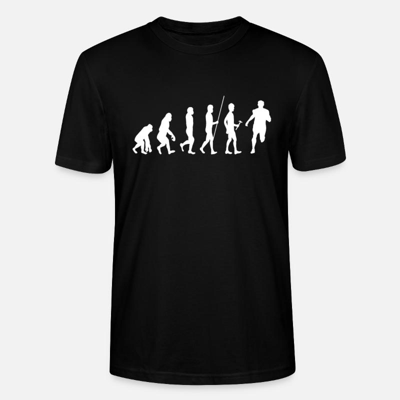 Running Evolution - Stanley/Stella CRAFTER Unisex Organic T-Shirt - black