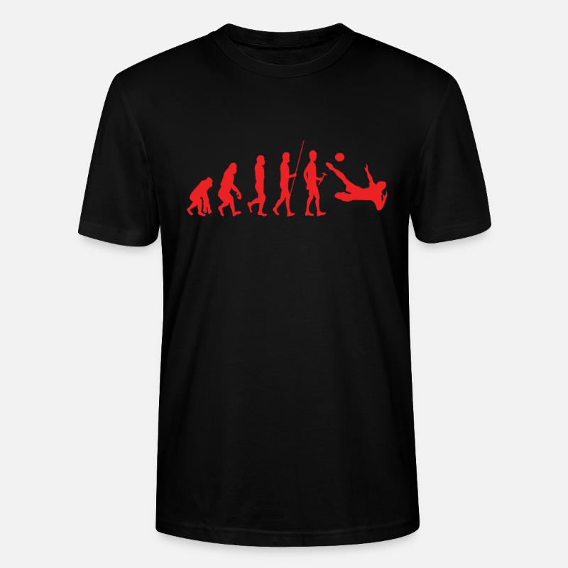 Fußball Evolution - Stanley/Stella Unisex Bio-T-Shirt CRAFTER - Schwarz