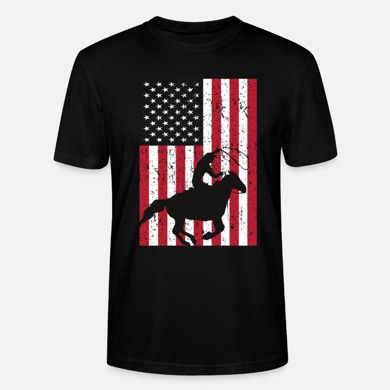 Équitation de rodéo - T-shirt bio CRAFTER Stanley Stella Unisexe - noir