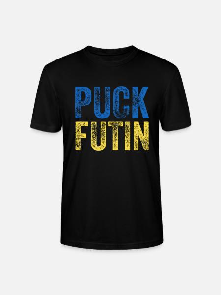 PUCK FUTIN Ukraine - Stanley/Stella CRAFTER Unisex Organic T-Shirt - black