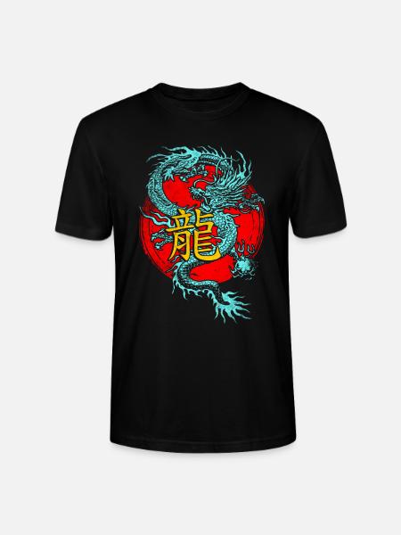 Chinese Dragon - Stanley/Stella CRAFTER Unisex Organic T-Shirt - black