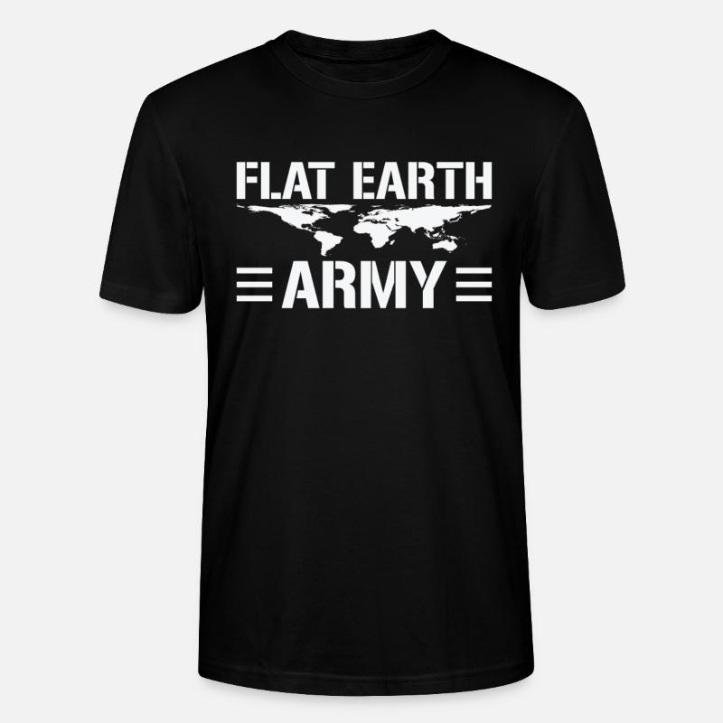 Terre plate – Déclaration de l’armée - T-shirt bio CRAFTER Stanley Stella Unisexe - noir