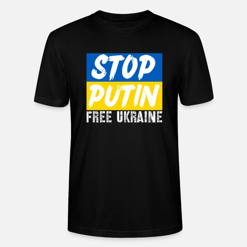 Arrêtez Poutine - T-shirt bio CRAFTER Stanley Stella Unisexe - noir