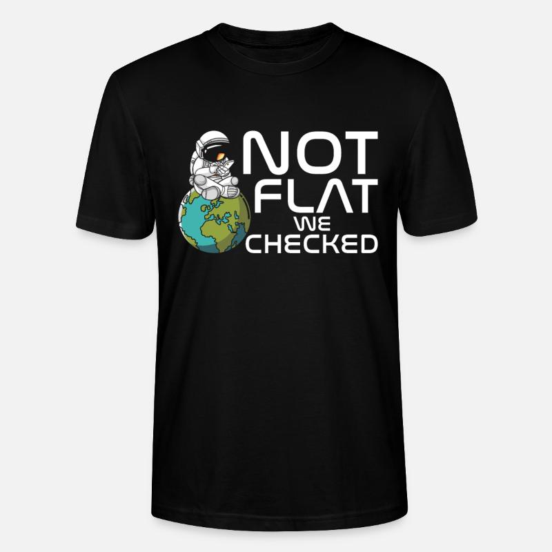 Not flat – we checked - Stanley/Stella CRAFTER Unisex Organic T-Shirt - black