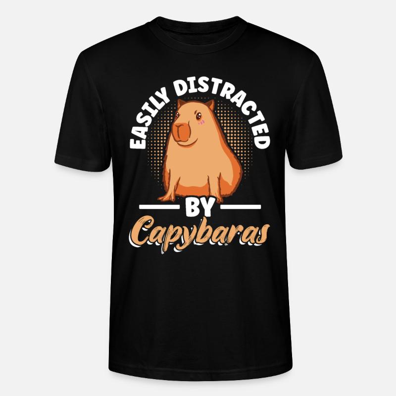 Capybara Wasserschwein Nagetier - Stanley/Stella Unisex Bio-T-Shirt CRAFTER - Schwarz