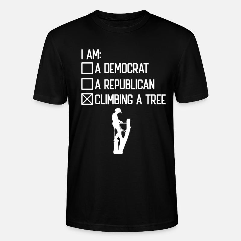 Baumklettern Baumpfleger Arborist Baumkletterer - Stanley/Stella Unisex Bio-T-Shirt CRAFTER - Schwarz