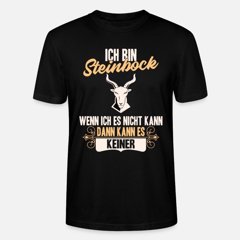 Sternzeichen Steinbock - Stanley/Stella Unisex Bio-T-Shirt CRAFTER - Schwarz
