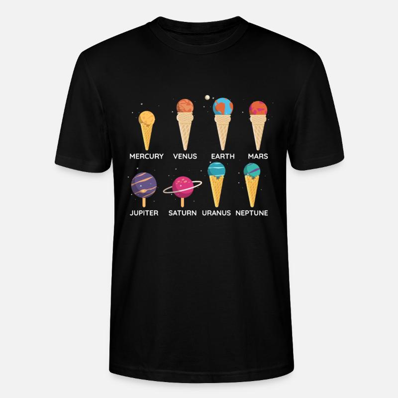 Sonnensystem-Eiscreme - Stanley/Stella Unisex Bio-T-Shirt CRAFTER - Schwarz