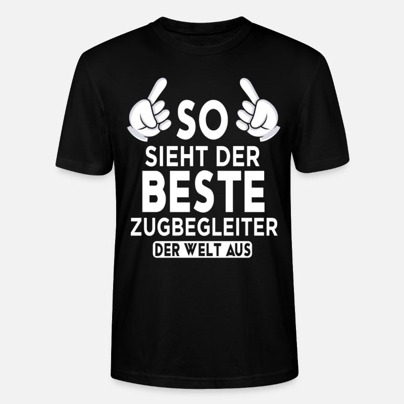 Zugbegleiter Spruch - Stanley/Stella Unisex Bio-T-Shirt CRAFTER - Schwarz