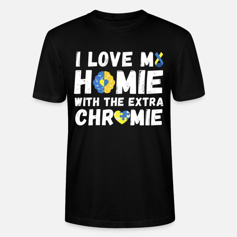 Down-Syndrom-Bewusstsein - Stanley/Stella Unisex Bio-T-Shirt CRAFTER - Schwarz