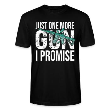 Just One More Gun i Promise Pro Gun Owners - Stanley/Stella CRAFTER Unisex Organic T-Shirt - black - Front - Alina (178cm) & Michal (187cm)