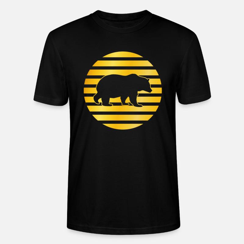goldenes Bär Eisbär Logo - Stanley/Stella Unisex Bio-T-Shirt CRAFTER - Schwarz