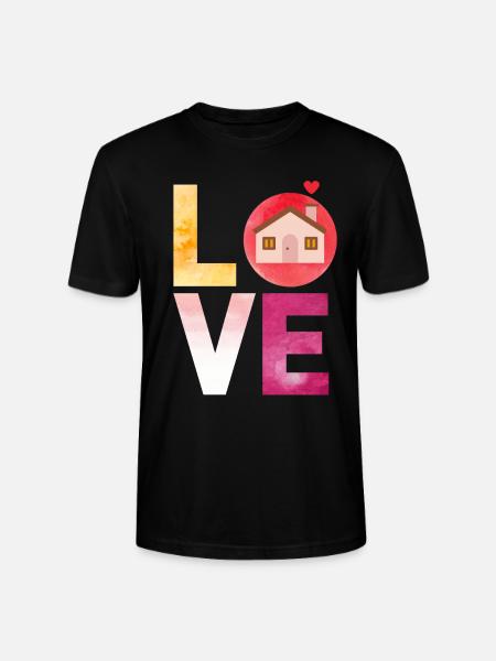 LOVE Home House Home - Stanley/Stella CRAFTER Unisex Organic T-Shirt - black