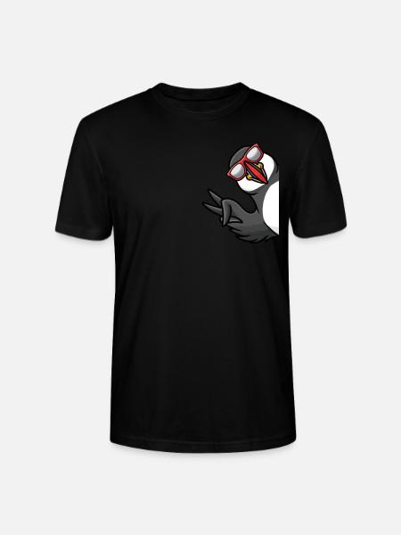 Puffin bird lovers - Stanley/Stella CRAFTER Unisex Organic T-Shirt - black