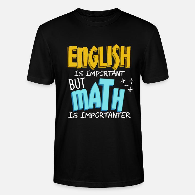 Englisch Mathe - Stanley/Stella Unisex Bio-T-Shirt CRAFTER - Schwarz