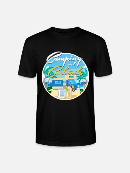 Camping & Cocktails - Stanley/Stella Unisex Bio-T-Shirt CRAFTER - Schwarz