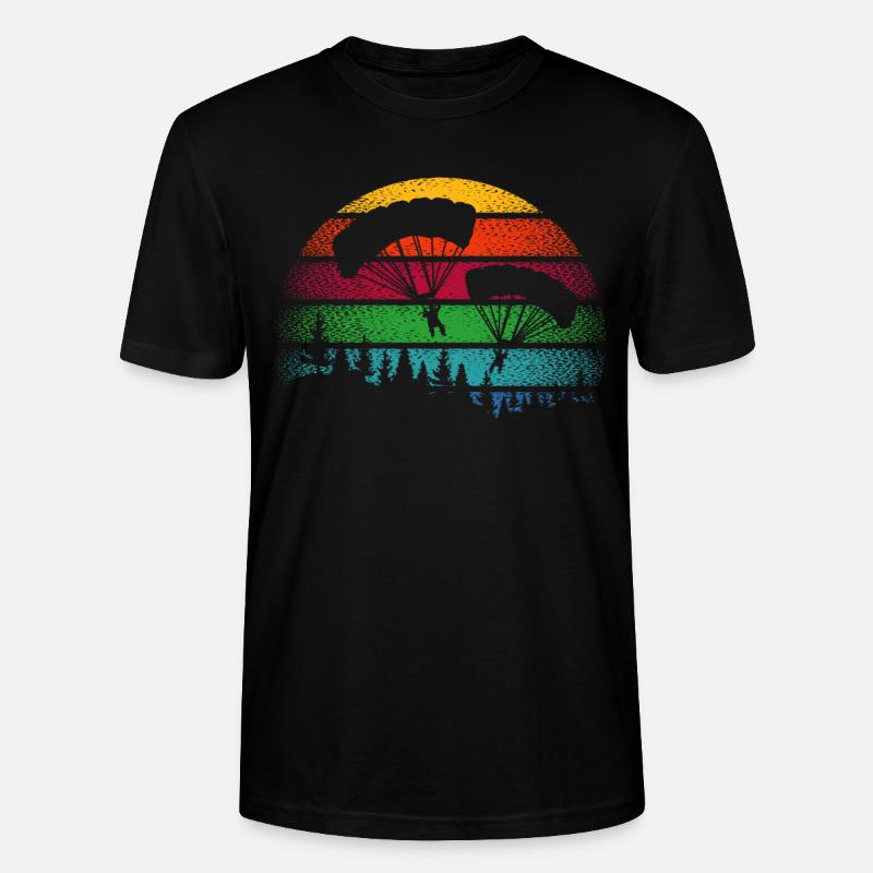 Parachute Skydive Skydiver Cadeau - T-shirt bio CRAFTER Stanley Stella Unisexe - noir
