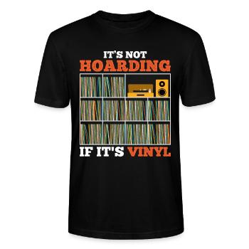 Es ist kein Horten, wenn es Vinyl ist / Platten - Stanley/Stella Unisex Bio-T-Shirt CRAFTER - Schwarz - Vorne - Alina (178cm) & Michal (187cm)