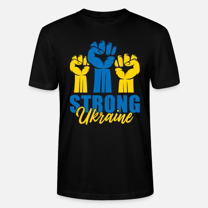 Strong Ukraine Faust - Stanley/Stella Unisex Bio-T-Shirt CRAFTER - Schwarz