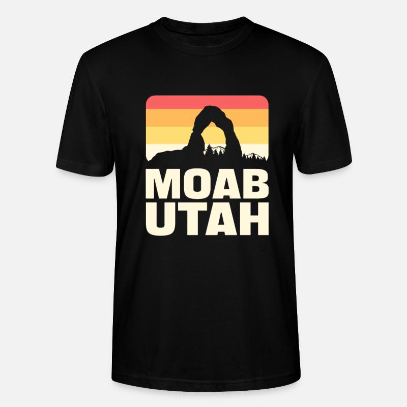 Moab Utah Vitange Mountain - Stanley/Stella Unisex Bio-T-Shirt CRAFTER - Schwarz